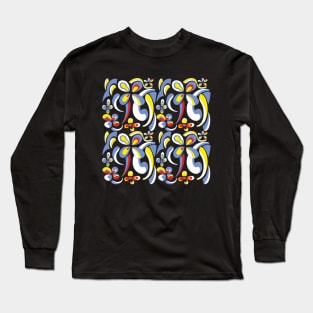 Colorful abstract flower shapes Long Sleeve T-Shirt